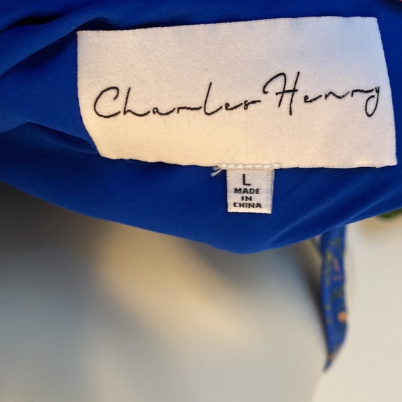 ๐ 2/$25 Charles Henry Blue Wild Flowers Mini Dress - Picture 6 of 6